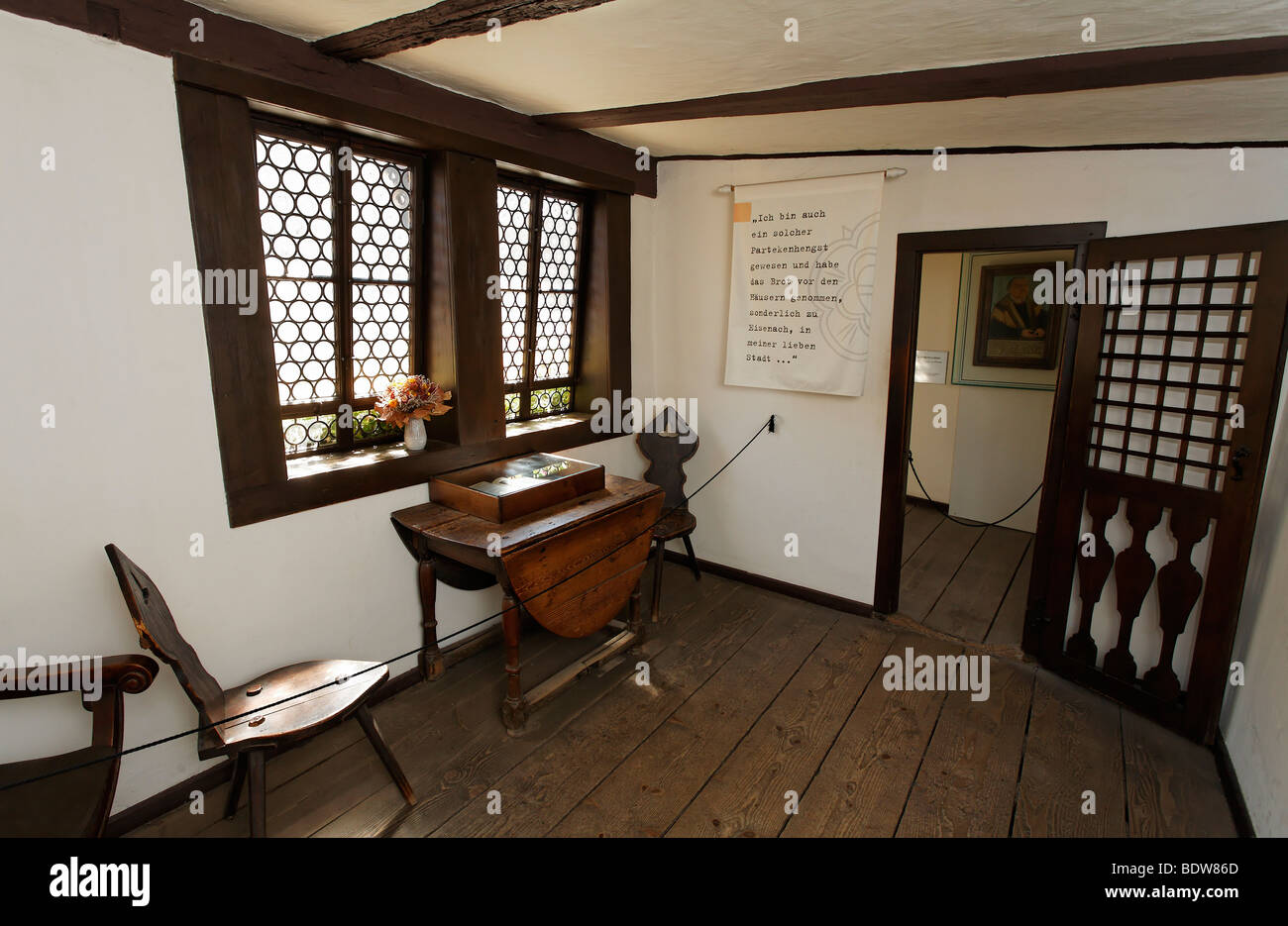 Historischen Lutherhaus Haus, Lutherstube, Eisenach, Thüringen, Deutschland, Europa Stockfoto