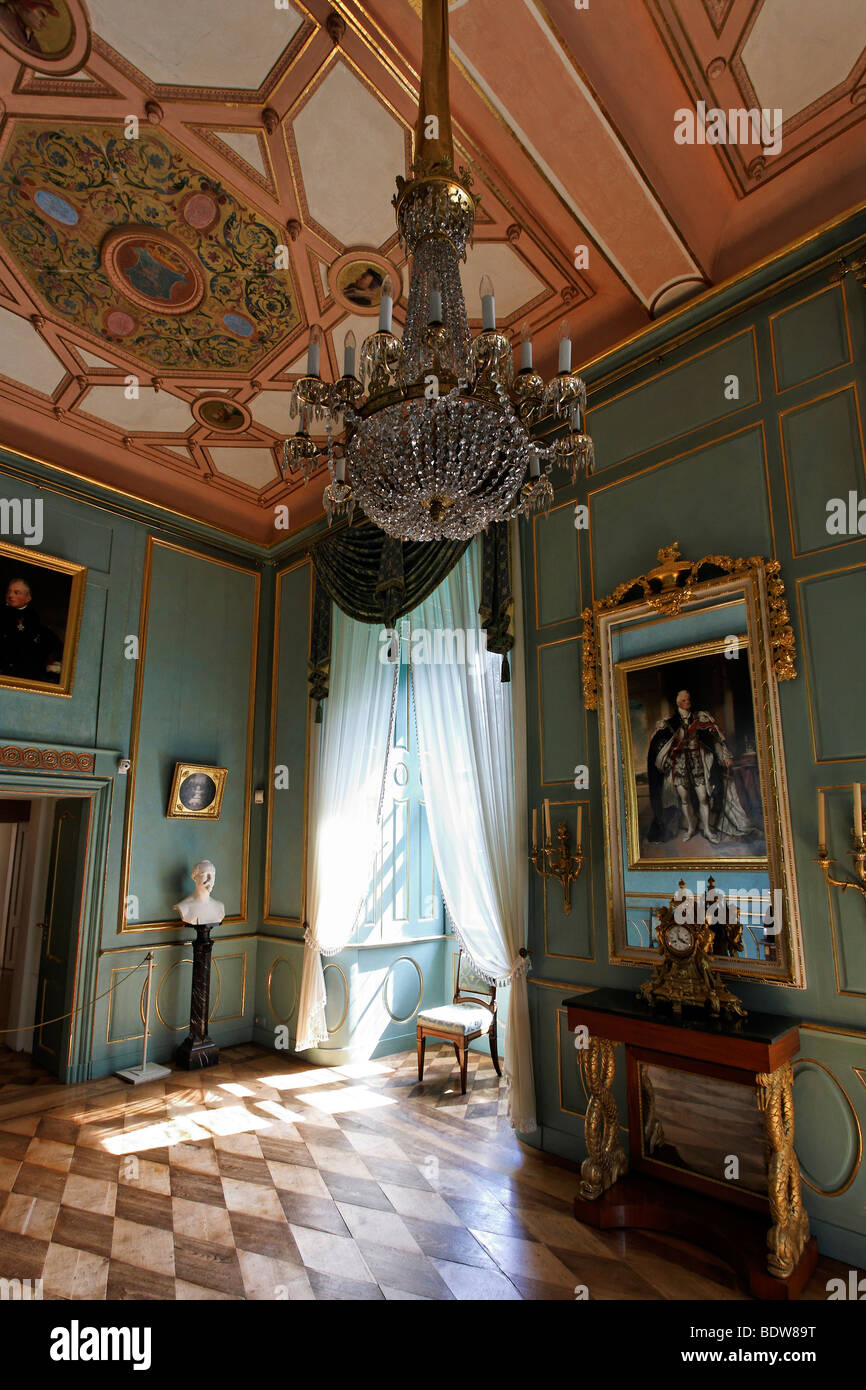 Zimmer im neoklassizistischen Stil, Schloss Elisabethenburg Burg, Rhön, Thüringen, Deutschland, Europa Stockfoto