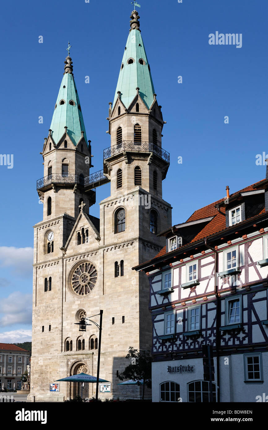 Stadtkirche, Meiningen, Rhön, Thüringen, Deutschland, Europa Stockfoto