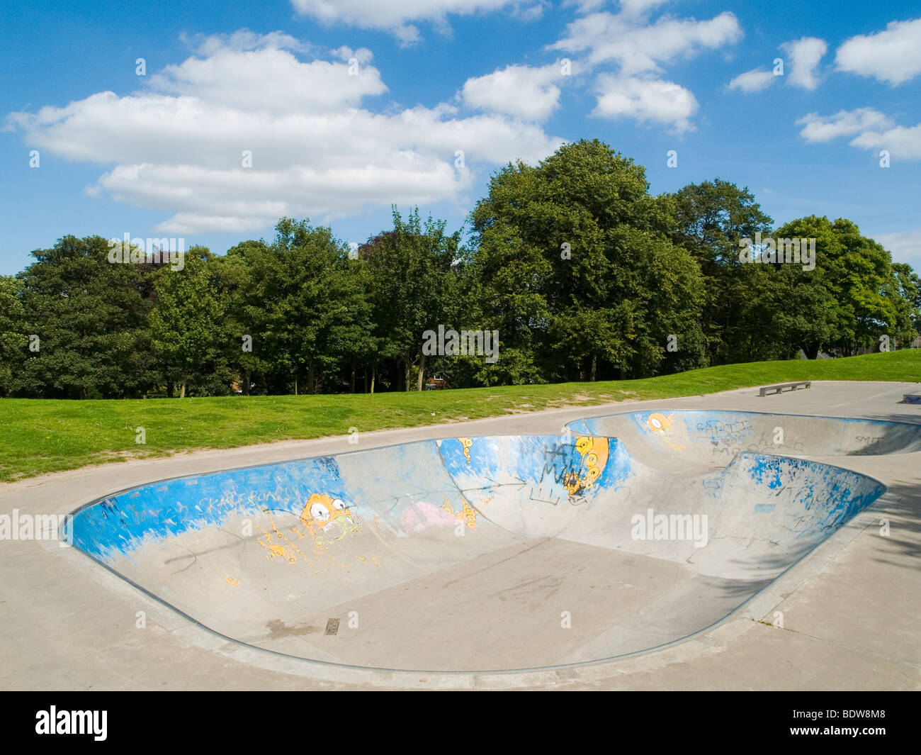 Die Skateboard-Park im Arnot Hill Park in Arnold, Nottingham Nottinghamshire England UK Stockfoto