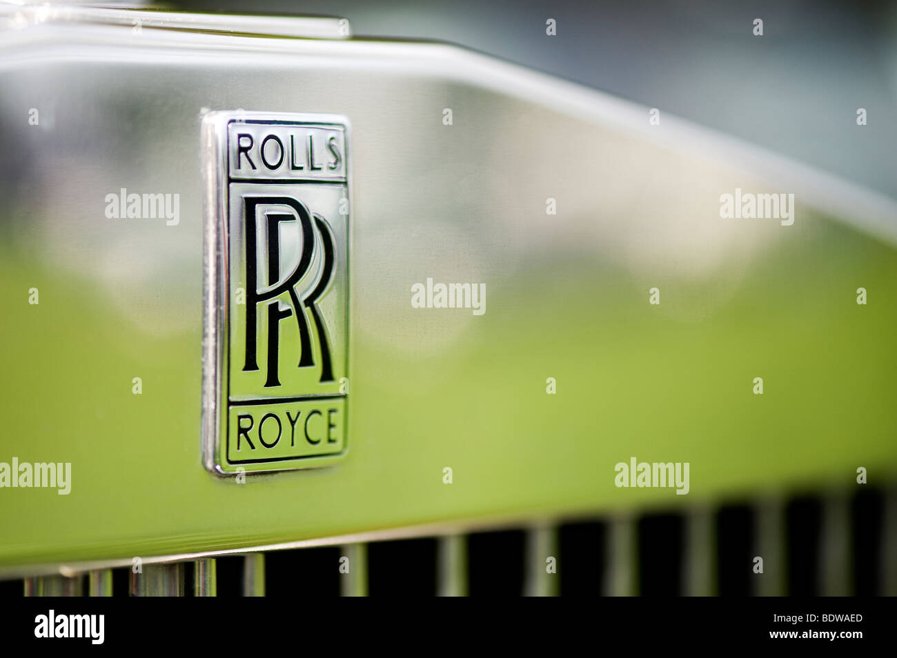 Rolls-Royce, Emblem Logo auf einem klassischen britischen Oldtimer Stockfoto