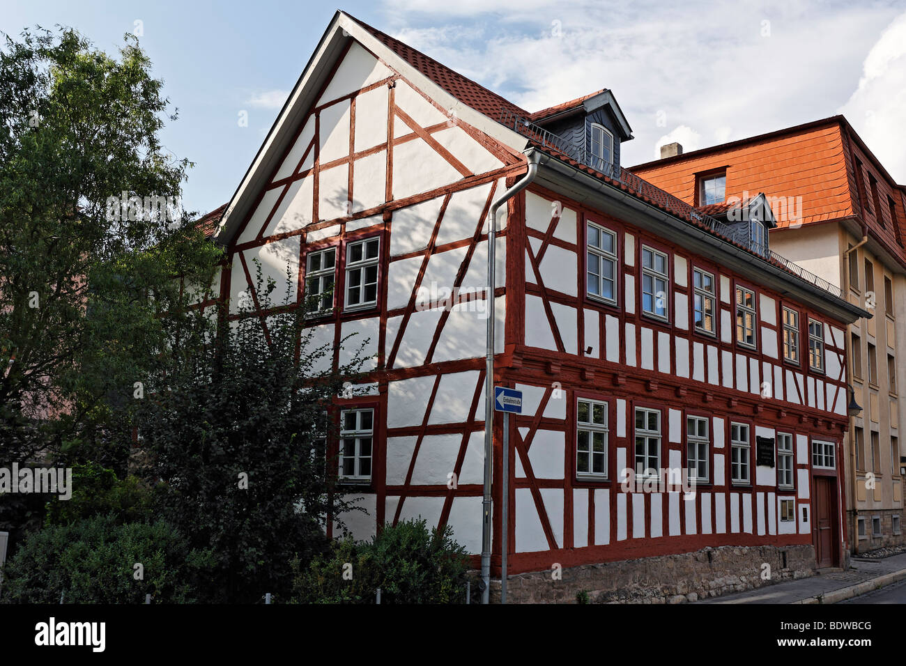 Literaturmuseum Baumbachhaus House, Meiningen, Rhön, Thüringen, Deutschland, Europa Stockfoto