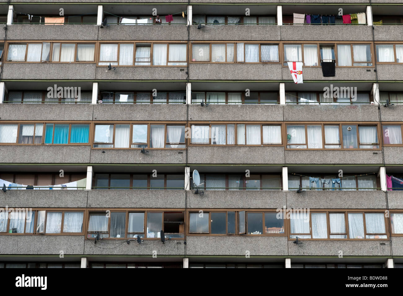 Sozialwohnungen in South London, England, UK Stockfoto