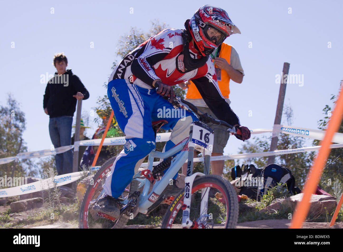 2009 UCI Mountainbike-Weltmeisterschaft für Downhill Frauen Stockfoto