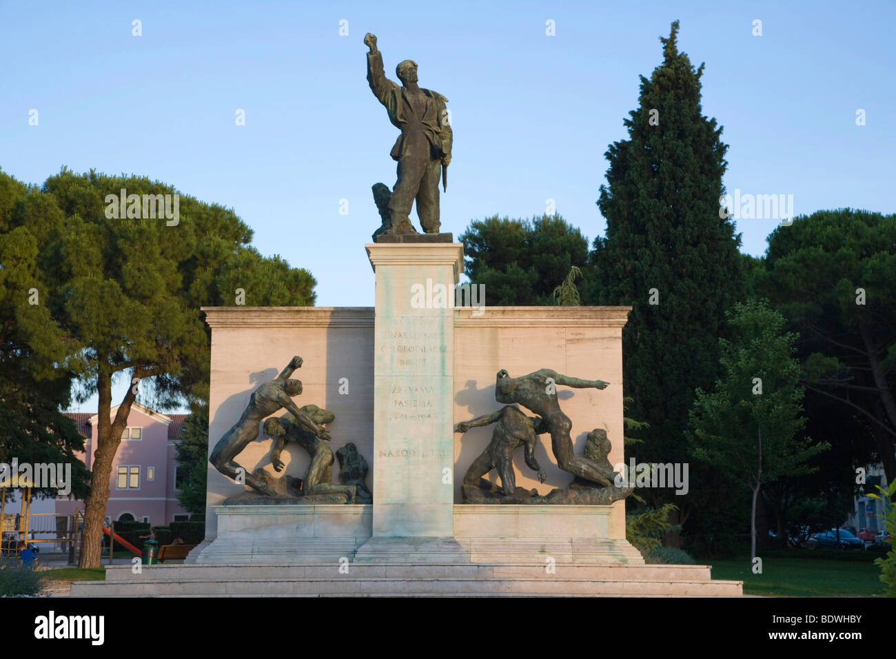 WW2-Denkmal am Tito Park, Pula, Istrien, Kroatien, Europa Stockfoto