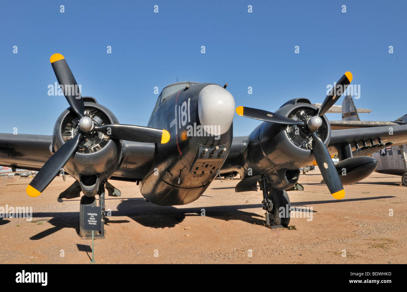 Lockheed Vega PV-2 Patrouille Bomber, 1945-1960, Pima Air and Space Museum, Pima Air und Space Museum in Tucson, Arizona, USA Stockfoto
