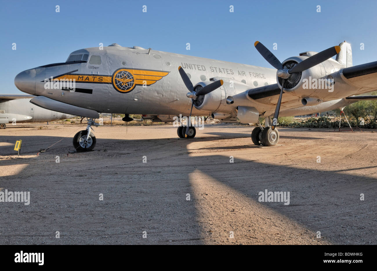 Amerikanische Transportmaschinen, Douglas C - 54D für die Luftbrücke nach Berlin im Jahre 1949, einen sogenannten Rosinenbomber, Pima Air und Space Mu Stockfoto