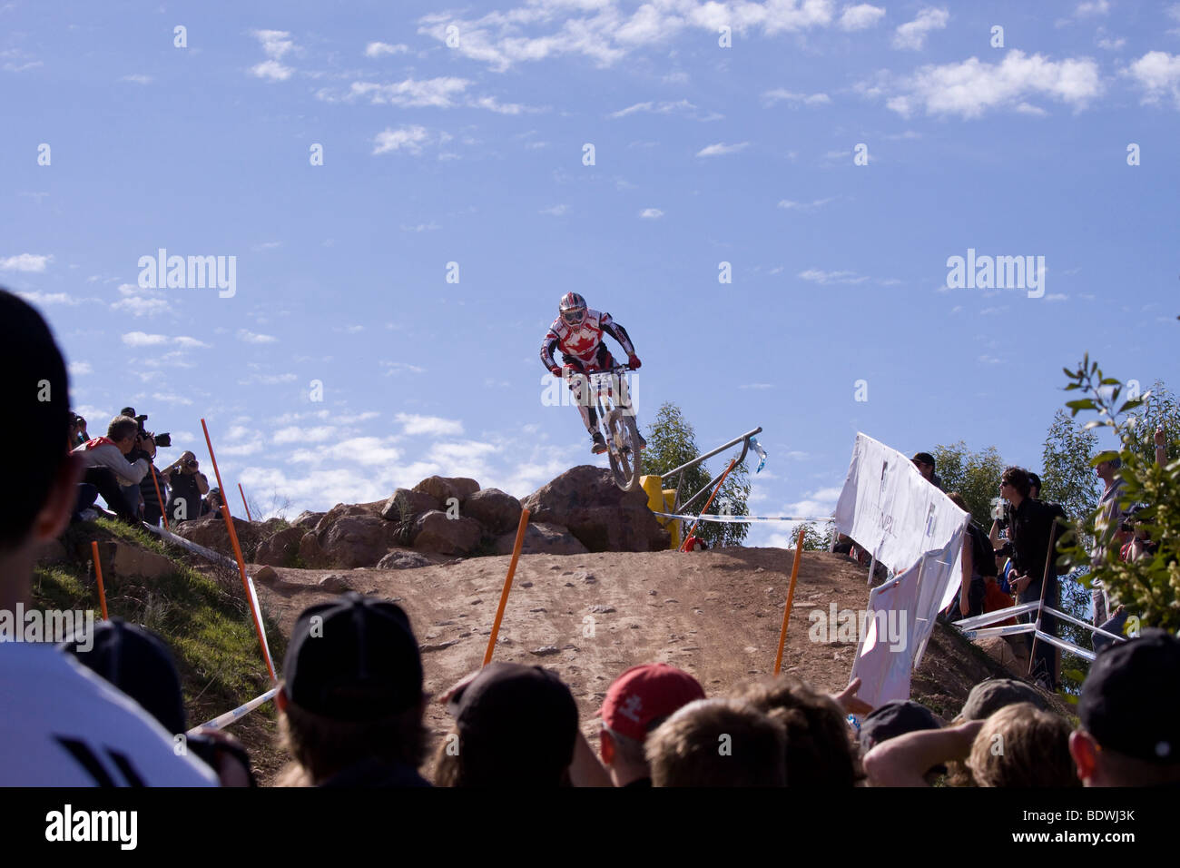 2009 UCI Mountainbike-Weltmeisterschaft für Downhill Herren Stockfoto