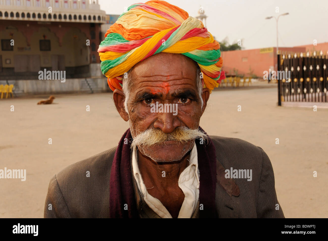 Indischen Mann, Porträt, Bikaner, Rajasthan, Nordindien, Asien Stockfoto