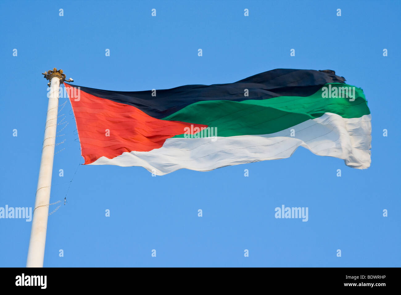 Jordanische Flagge in Aqaba Jordanien Stockfoto