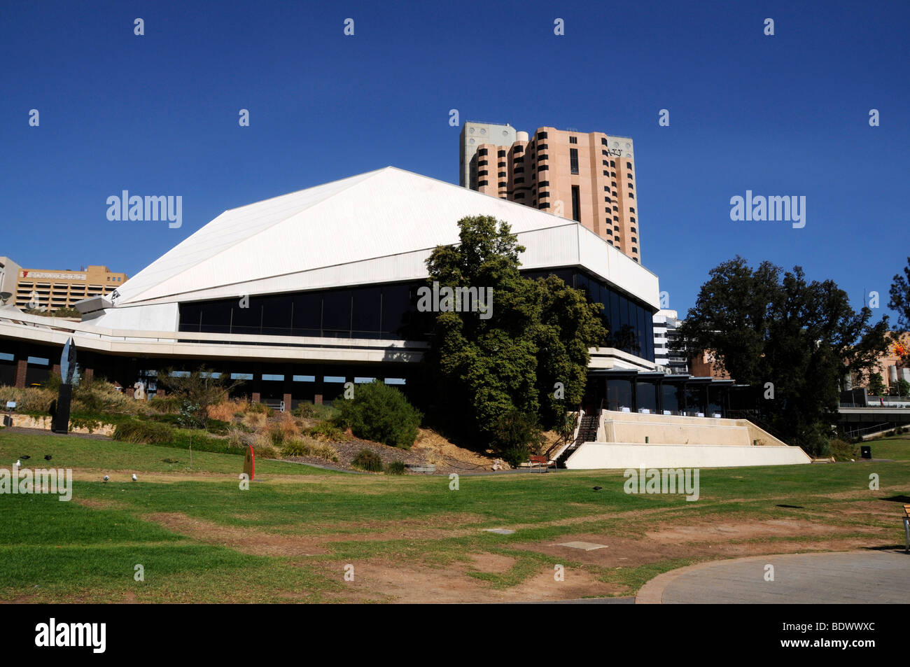 Das Festivalzentrum im Tarindanya Womma Park, Adelaide, Australien Stockfoto