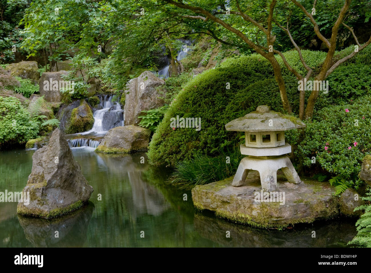 Im japanischen Garten Portland, Oregon Stockfoto