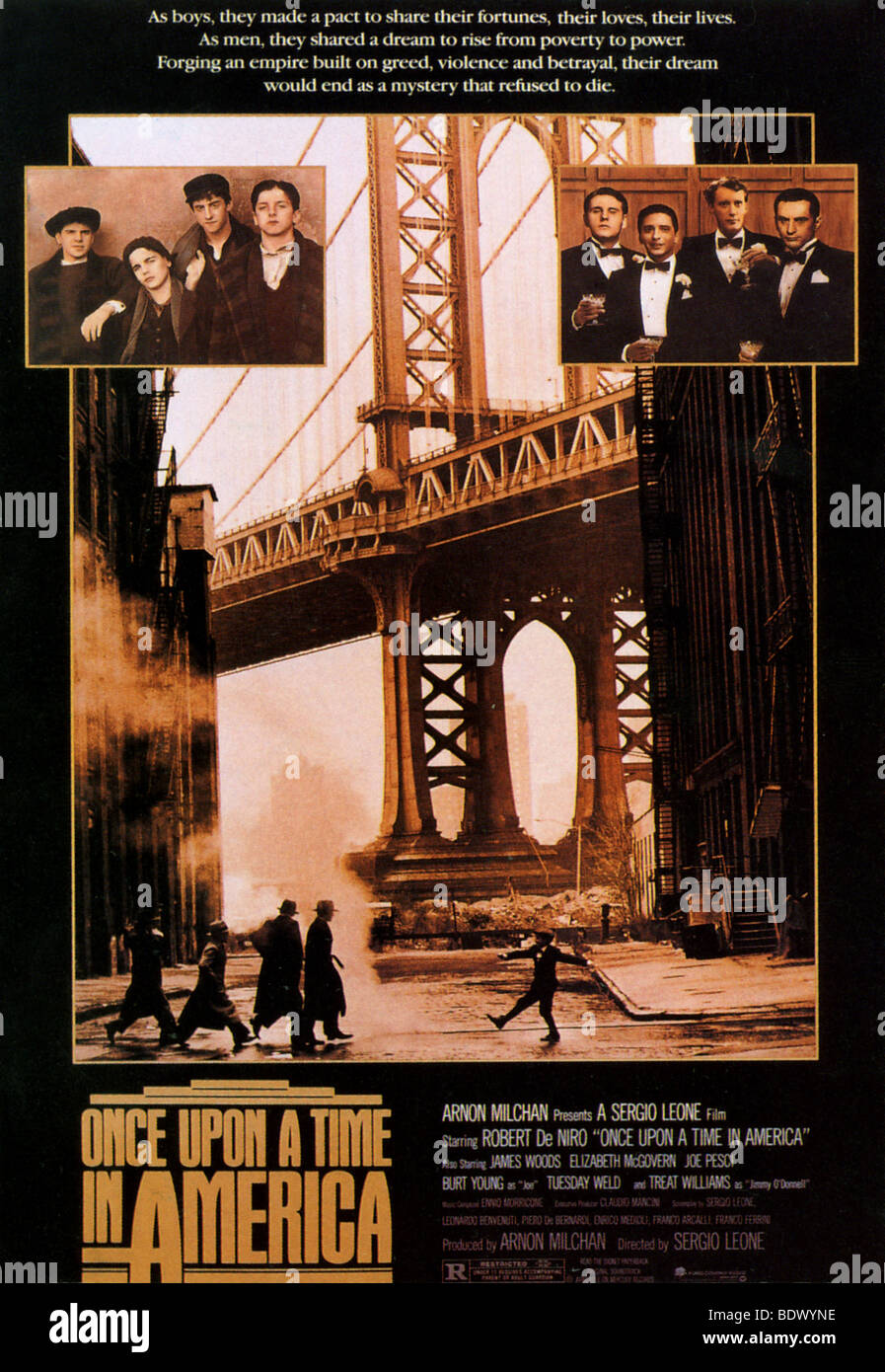 ONCE UPON A TIME IN AMERICA - Plakat für 1984 Warner Film Stockfoto