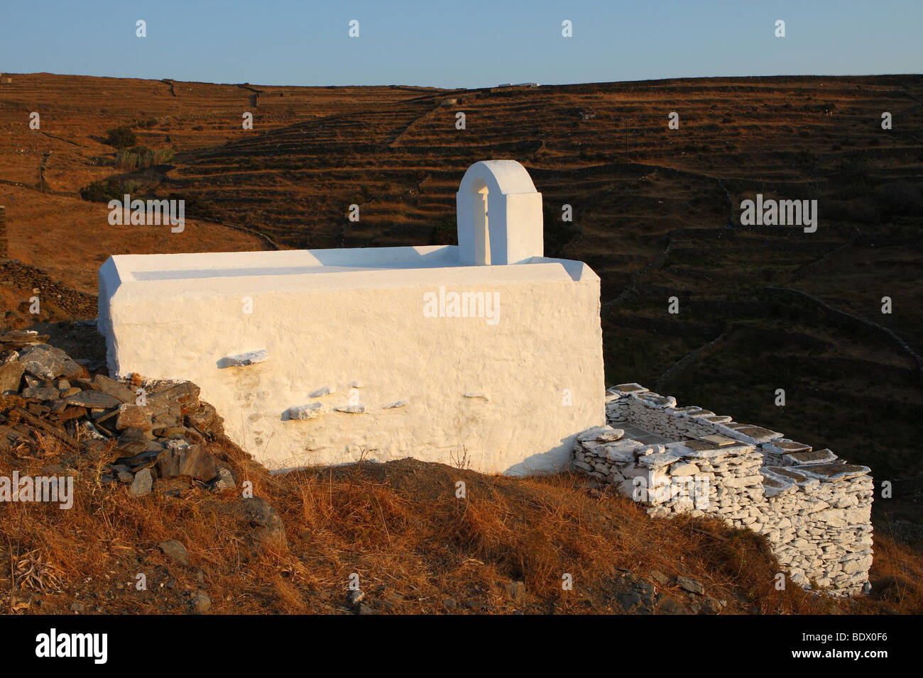 Kapelle in Kythnos Insel Griechenland Stockfoto