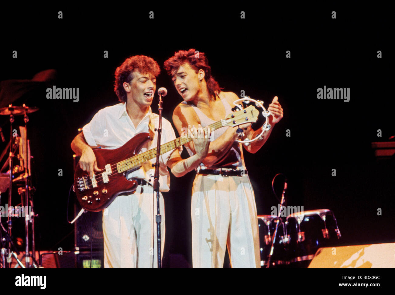GO WEST - UK-pop-Gruppe im Jahre 1985 mit Peter Cox auf der rechten Seite und Richard Drummie Stockfoto