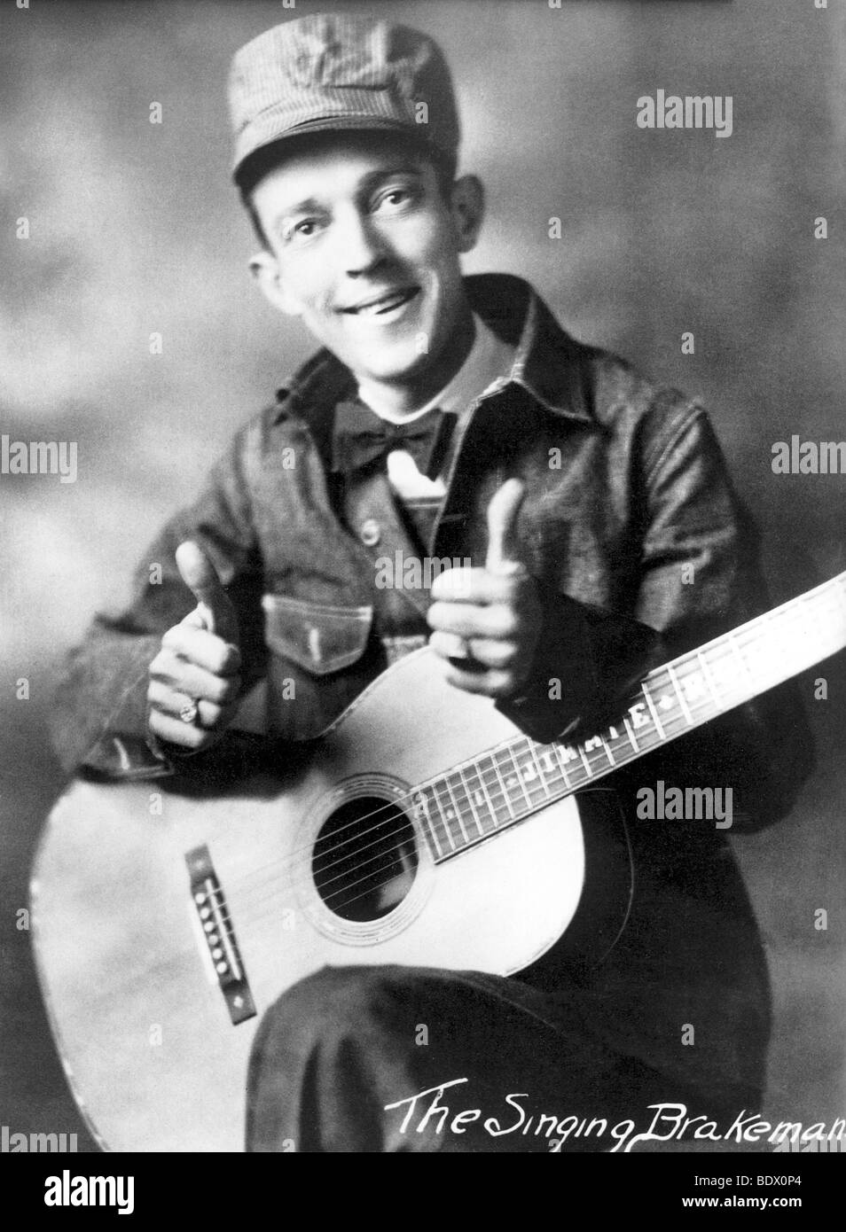 JIMMIE RODGERS - uns Country & Western-Musiker, bekannt als die singende Bremser (1897 – 1933) Stockfoto