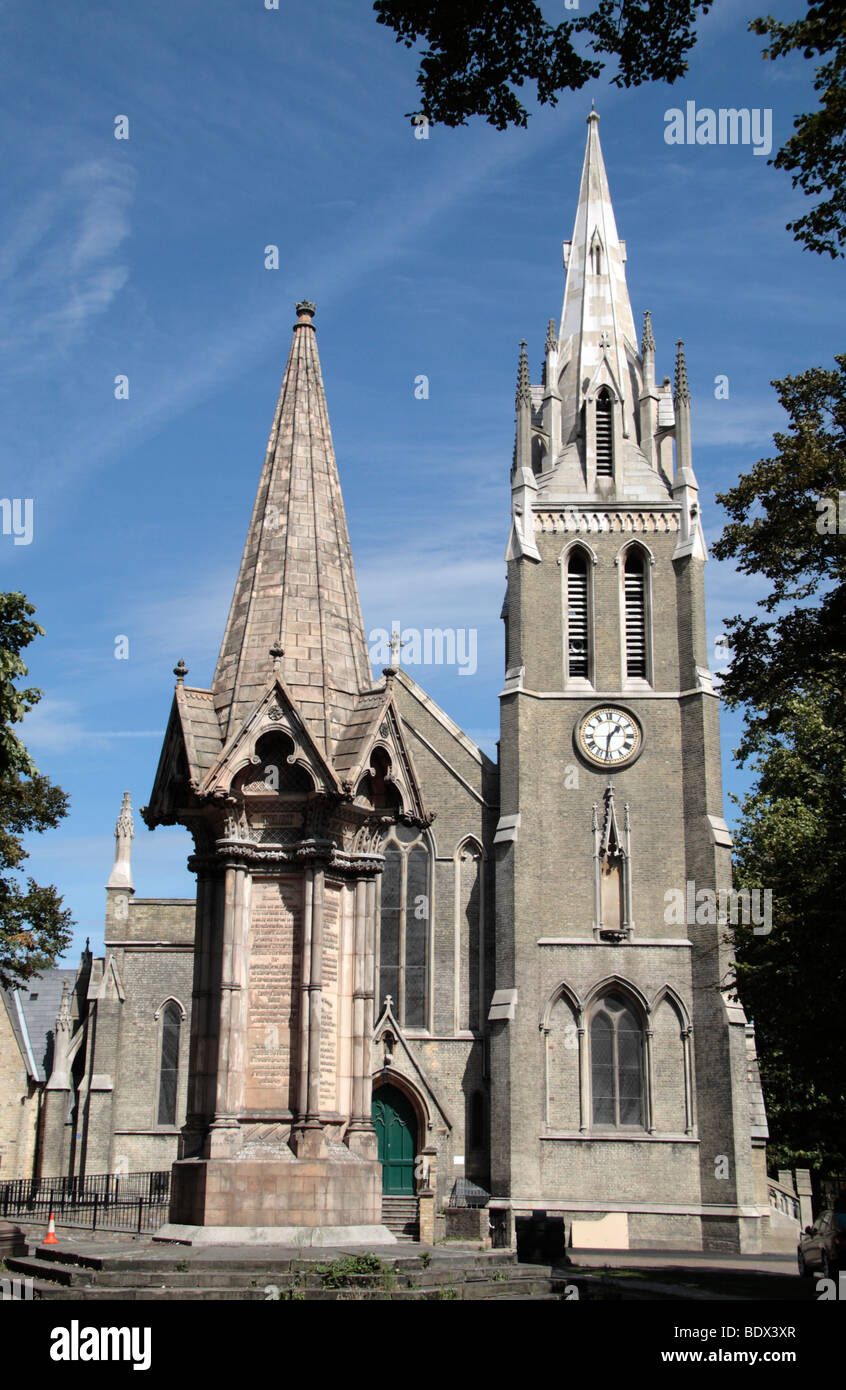 Der evangelischen Märtyrer-Denkmal in das Gelände des St. Johann Kirche, Stratford, East London, UK. Stockfoto