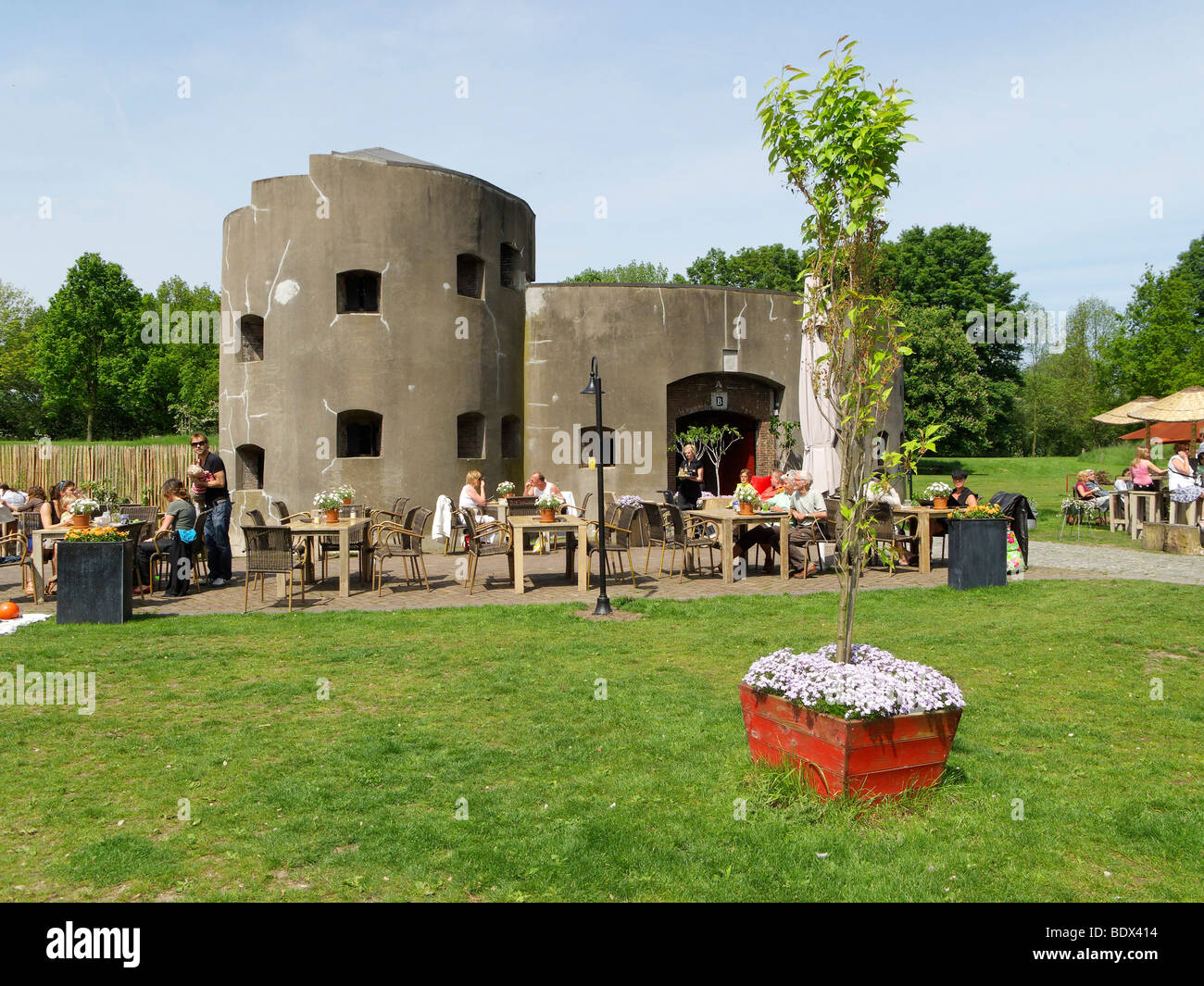 Fort Aan de Klop, heute genutzt als Hotel, Campingplatz und Café, Utrecht, Holland, Niederlande, Europa Stockfoto