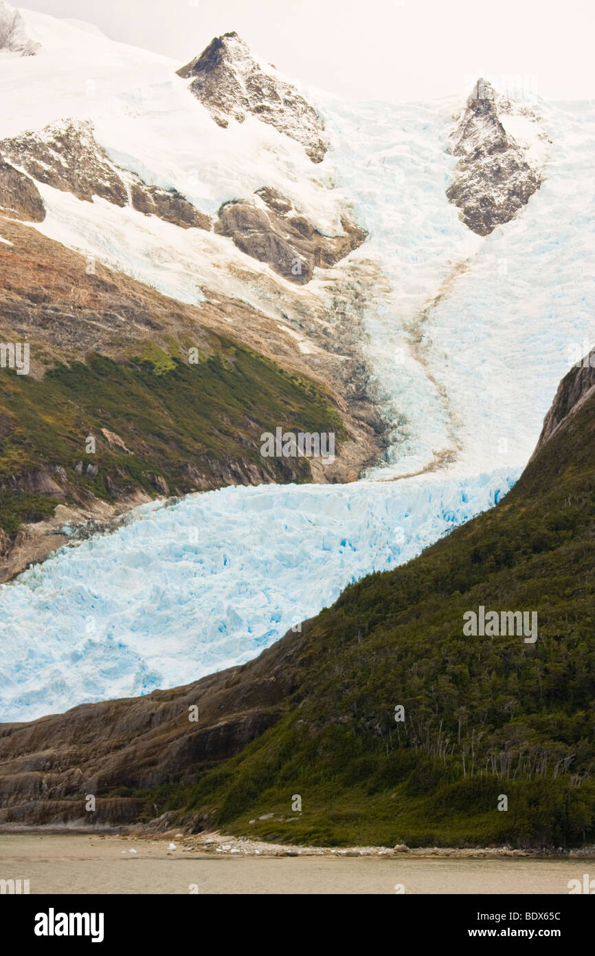 Chilenische Fjorde-Gletscher Stockfoto