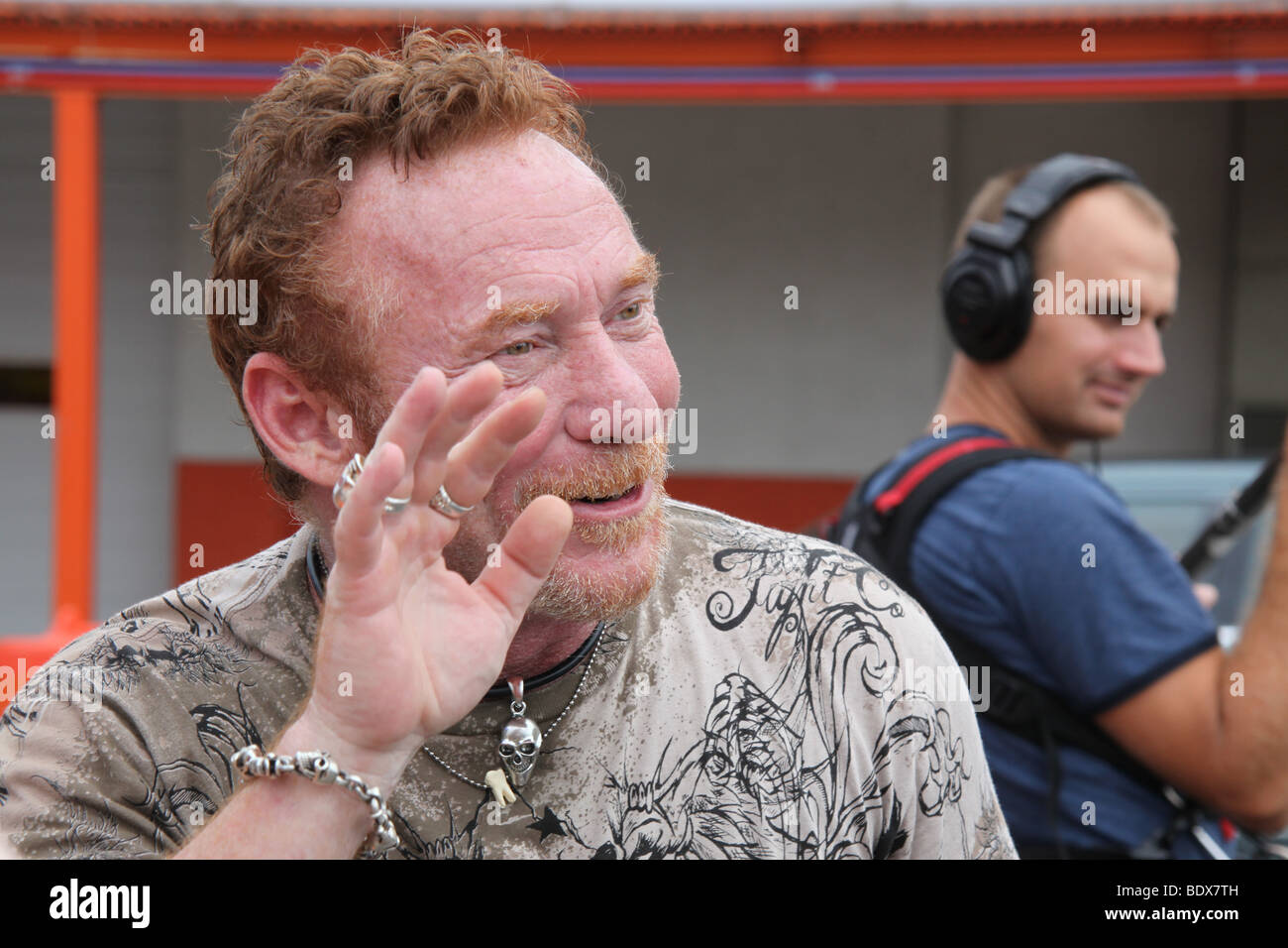 Danny Bonaduce, US-amerikanischer Fernseh- und Berühmtheit, Fans zuwinken.  Philadelphia, PA.  K Andriotis Stockfoto