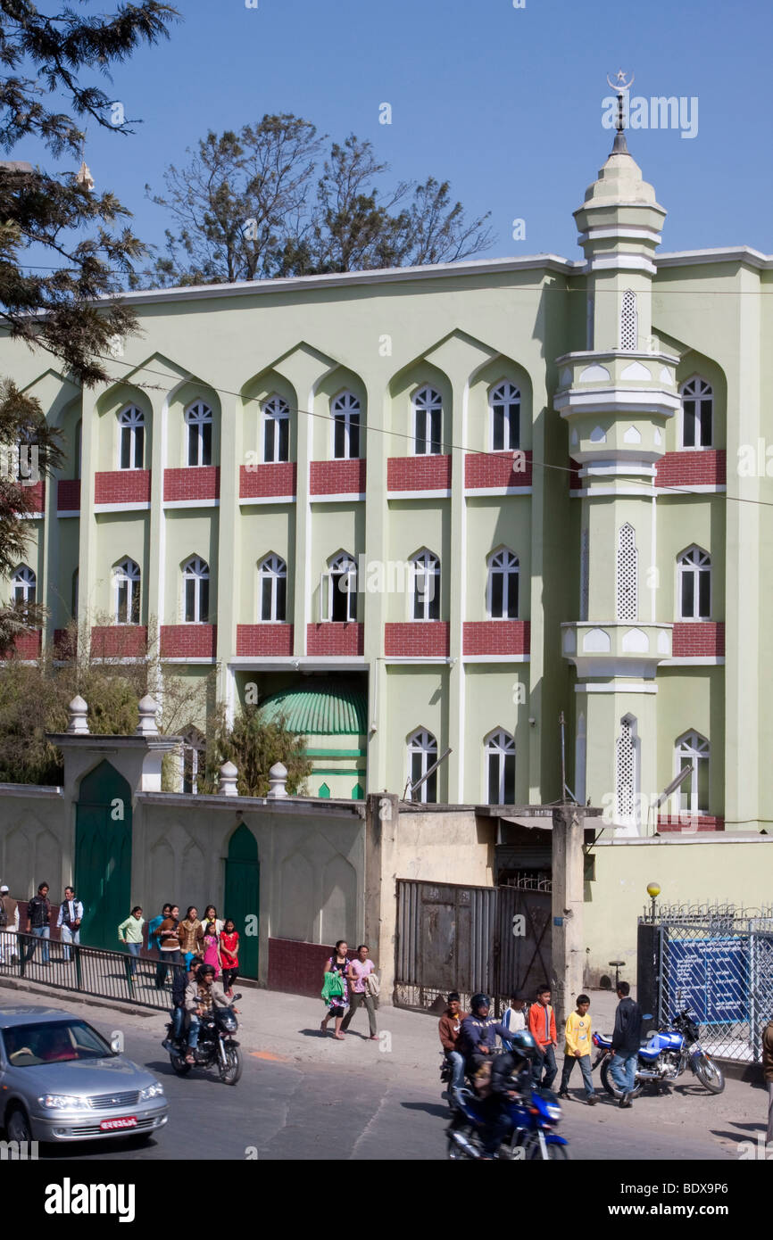 Kathmandu, Nepal. Eine Moschee im Zentrum von Kathmandu. Stockfoto