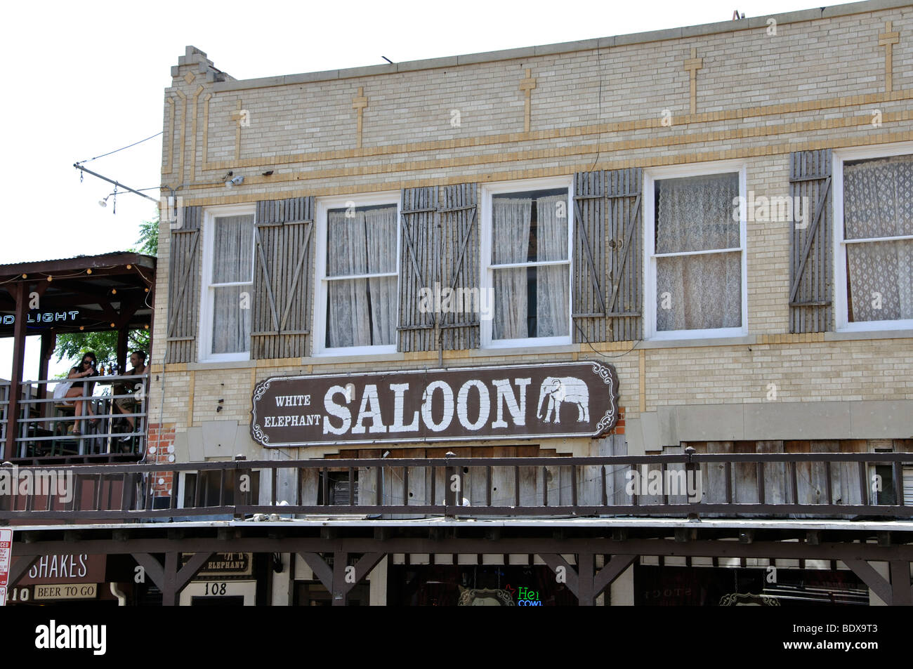 Salon auf Stockyards in Fort Worth, Texas Stockfoto