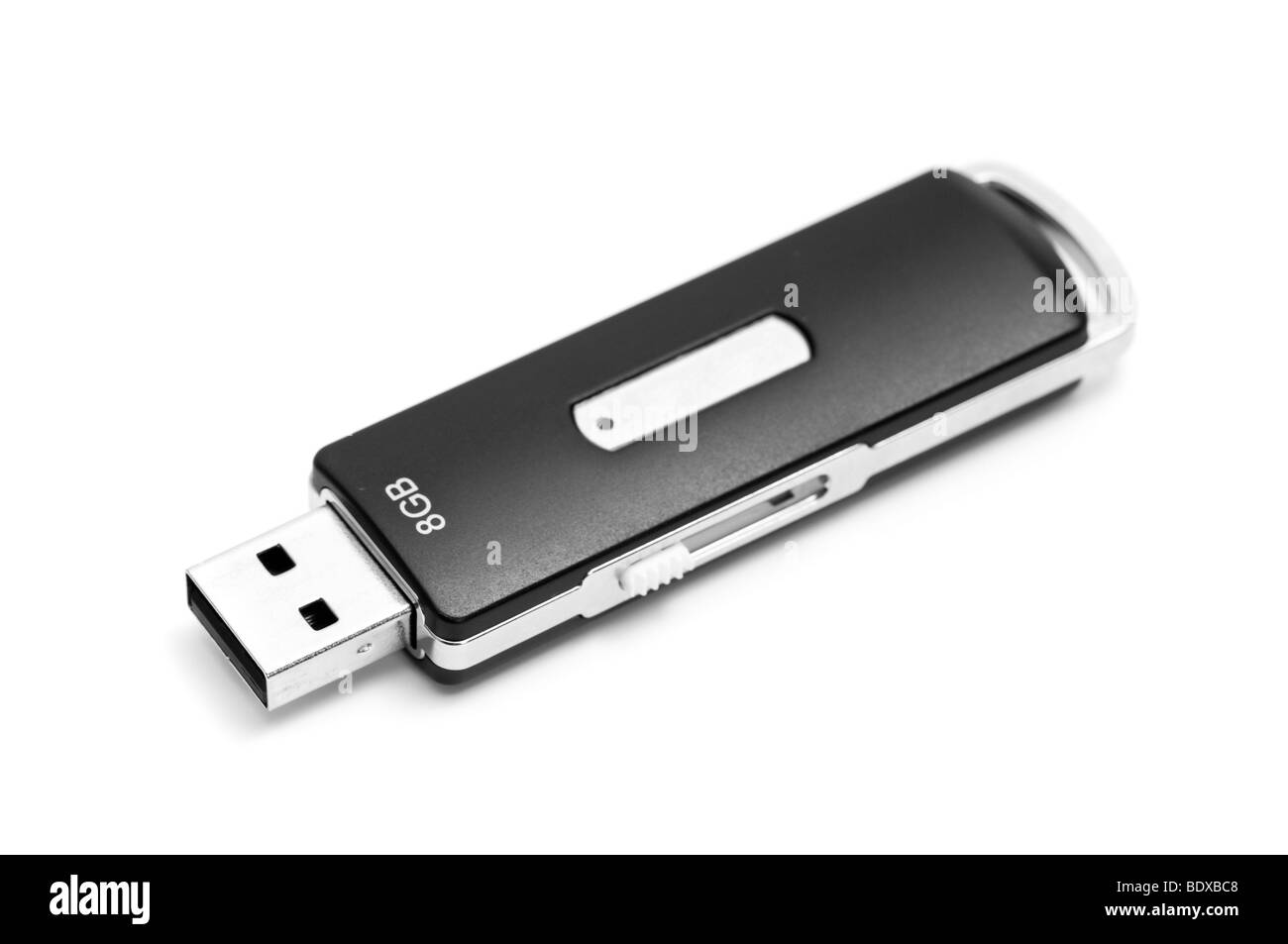 USB-Laufwerk isoliert auf weiss Stockfoto