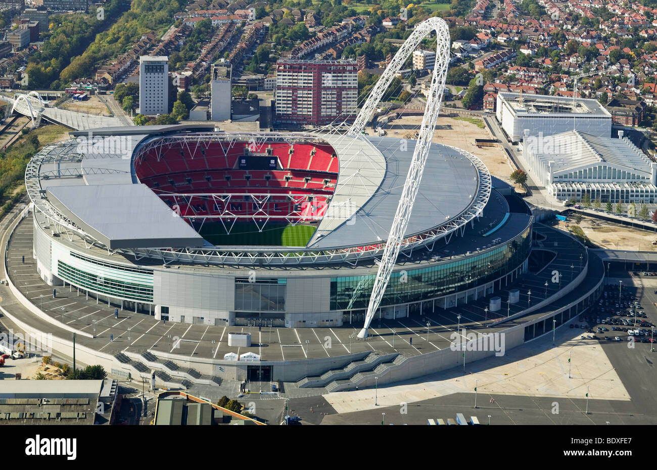 Wembley-Stadion Antenne Stockfoto