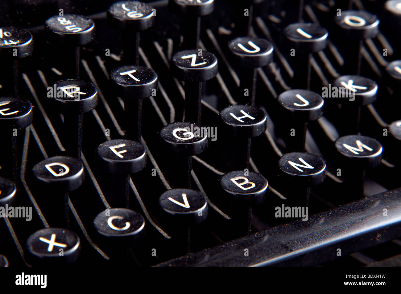 Tastatur ein staubiger antike Schreibmaschine Stockfoto