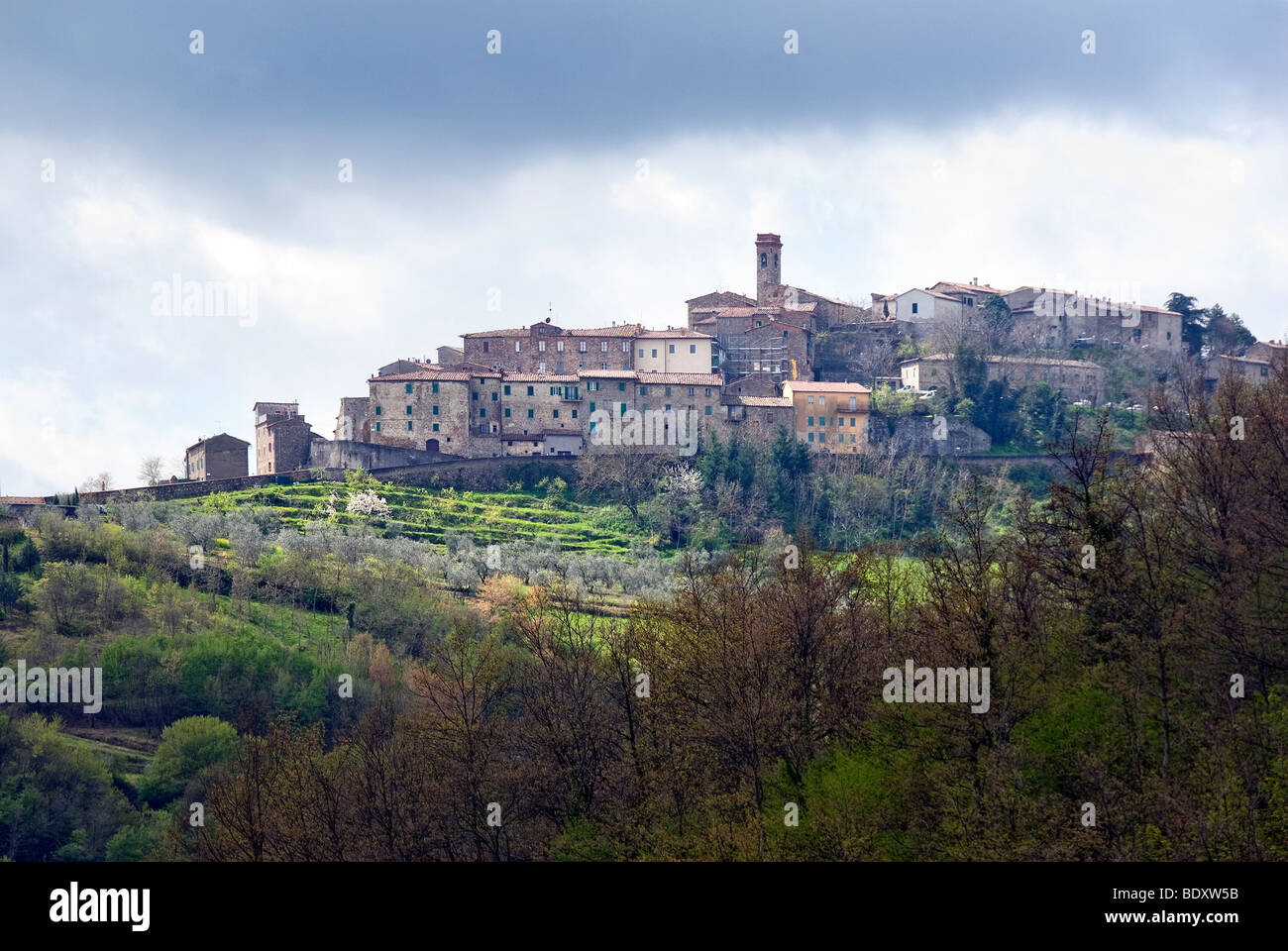Chiusdino, wo die St., San Galgano geboren wurde Stockfoto