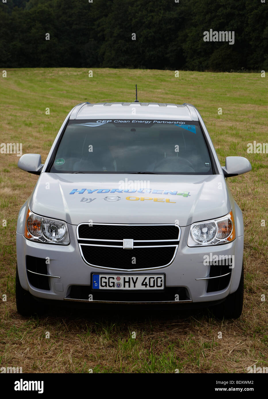 Opel Test Brennstoffzellenfahrzeug HydroGen4 nahe dem Nürburgring, Rheinland-Pfalz, Deutschland, Europa Stockfoto