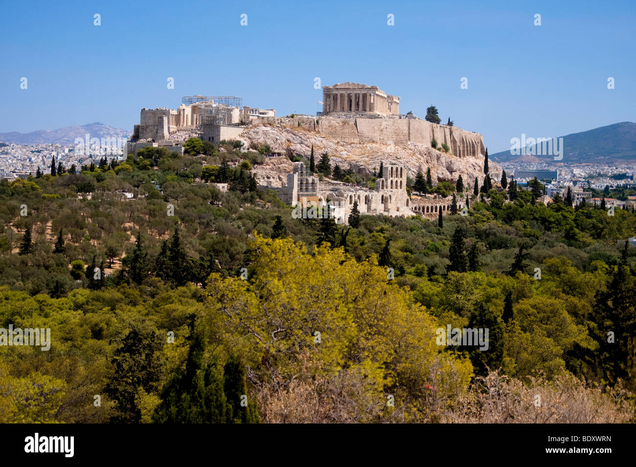 Die Akropolis Stockfoto