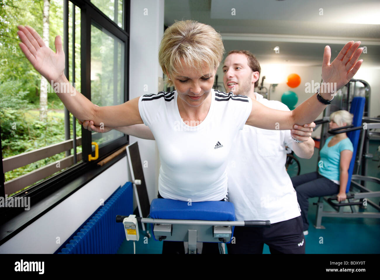 Neurologischen Rehabilitationseinrichtung, Physiotherapie und Heilgymnastik, Bonn, Deutschland Stockfoto