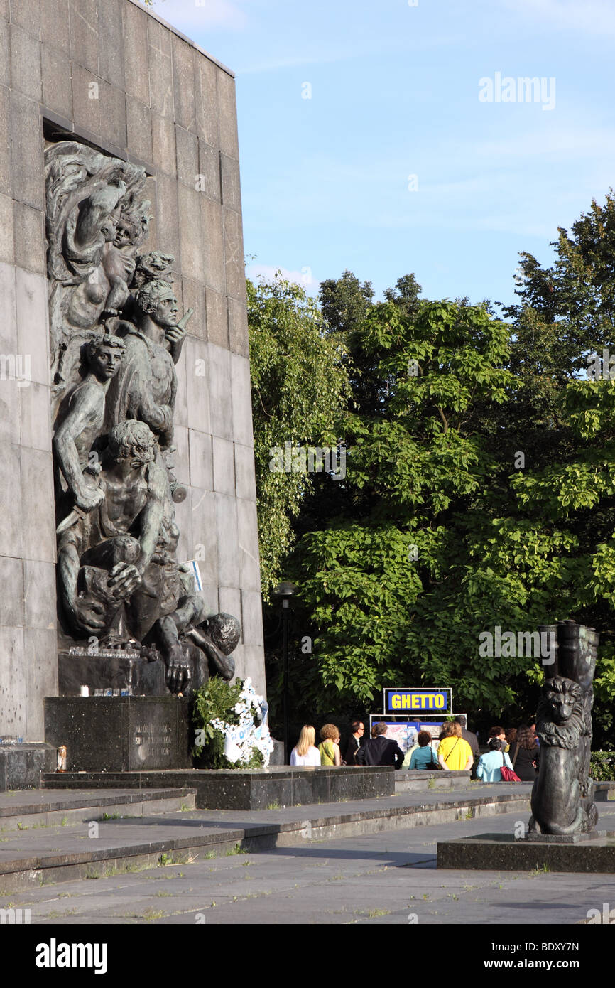 Warschau Getto Aufstand im jüdischen Ghetto-Denkmal Stockfoto