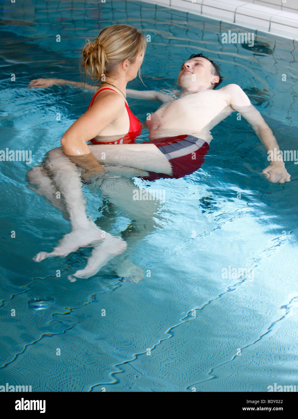 Neurologischen Rehabilitationseinrichtung, Physiotherapie, Wasser Gymnastik, Bonn, Deutschland Stockfoto
