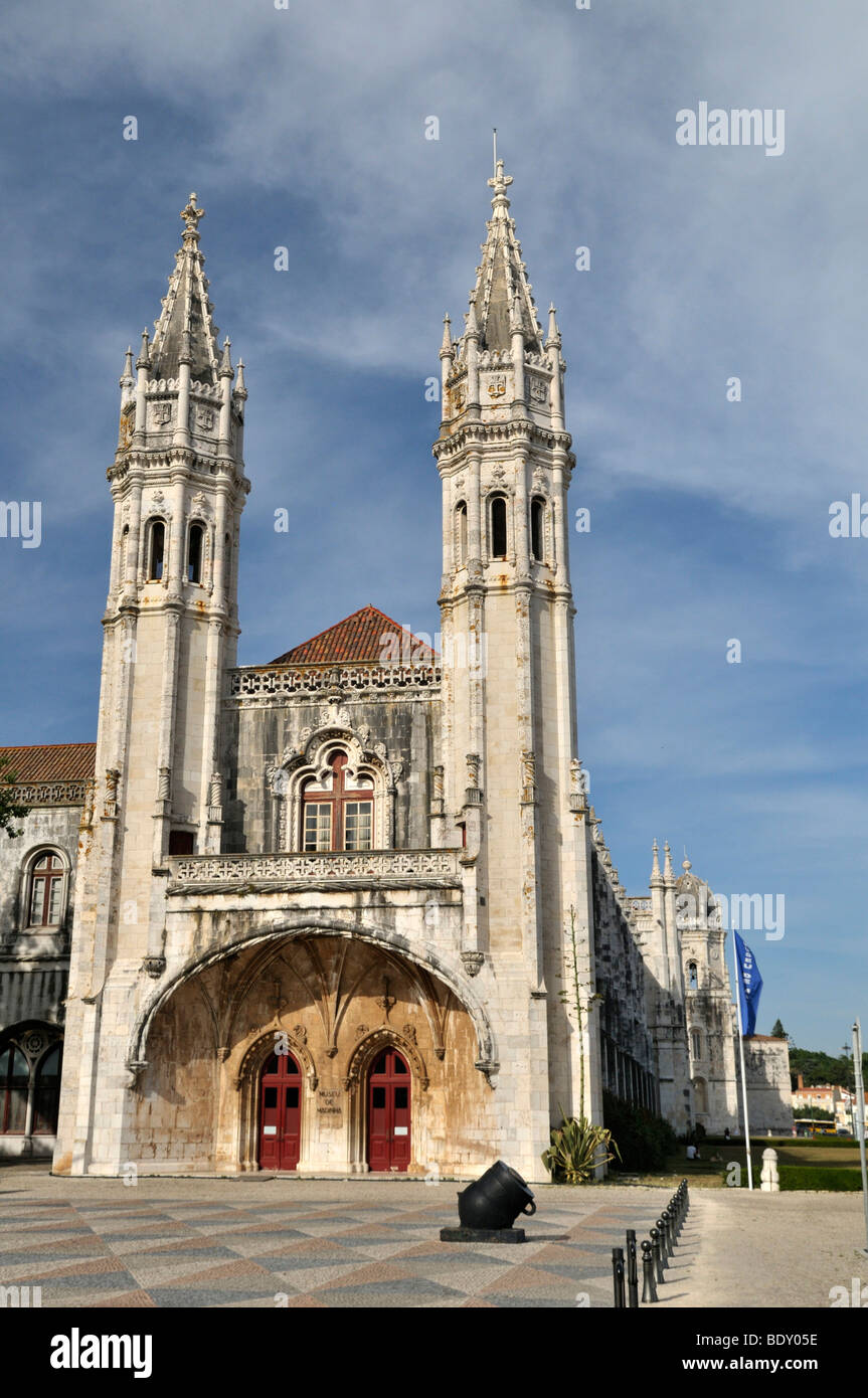 Westflügel des Hieronymus-Kloster Mosteiro Dos Jeronimos, UNESCO-Weltkulturerbe, manuelinischen Stil, Portugiesisch spät G Stockfoto