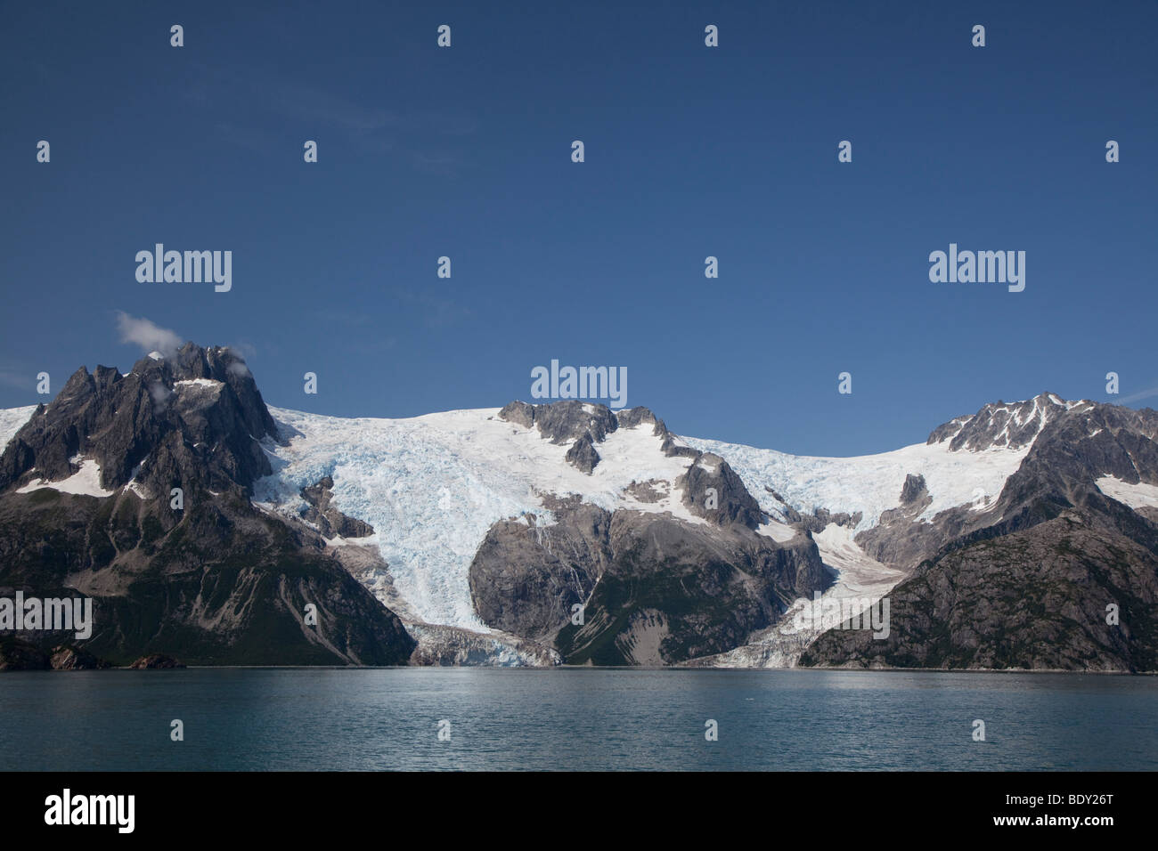 Seward, Alaska - nordwestlichen Gletscher Leckagen in den nordwestlichen Fjord in Kenai Fjords Nationalpark. Stockfoto