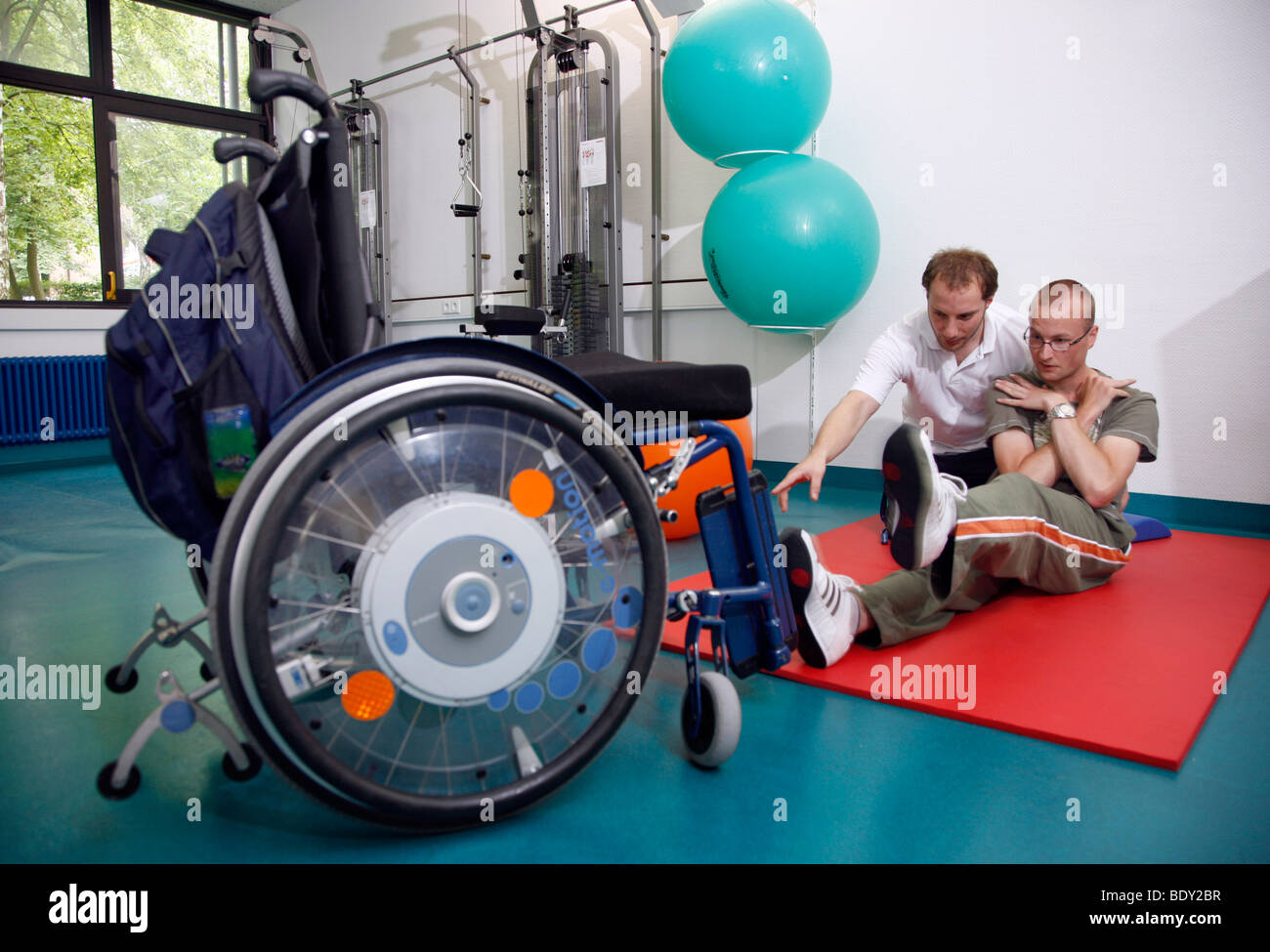 Neurologischen Rehabilitationseinrichtung, Physiotherapie und Heilgymnastik, Bonn, Deutschland Stockfoto