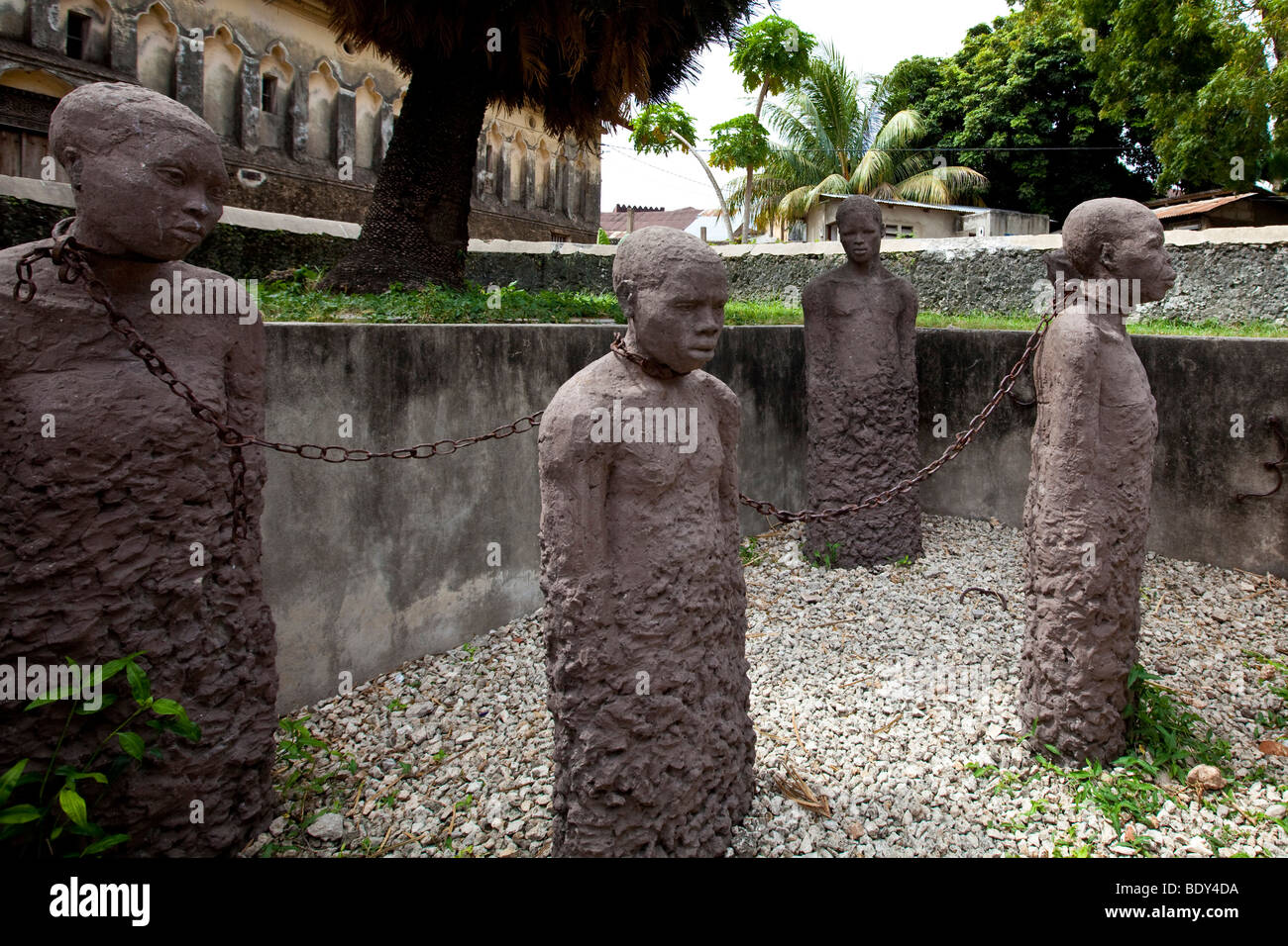 Slave-Denkmal von Clara Sornas in Stonetown, Stone Town, Sansibar, Tansania, Afrika Stockfoto