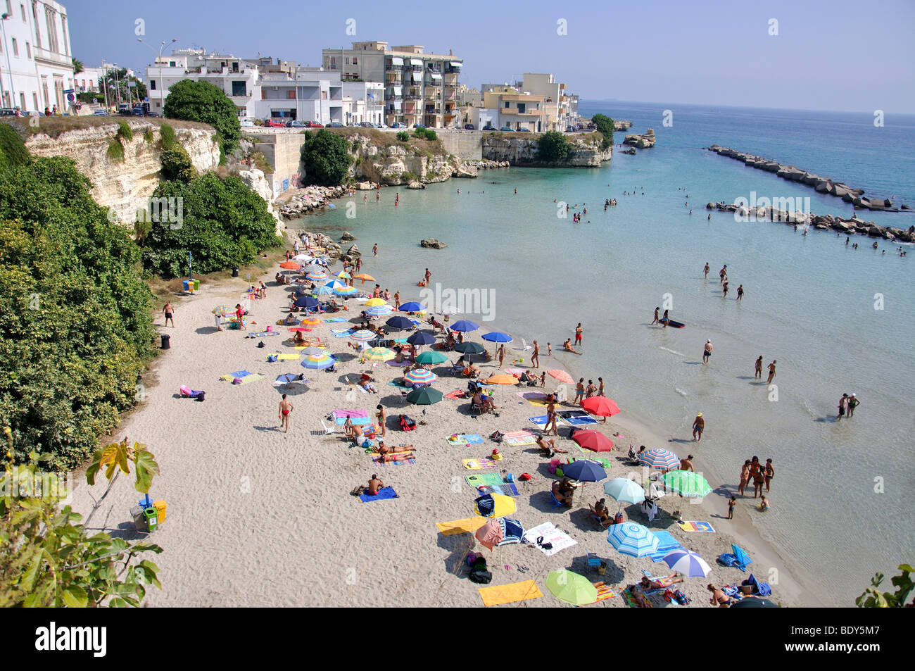 Stadtstrand, Otranto, Provinz Lecce, Apulien Region, Italien Stockfoto