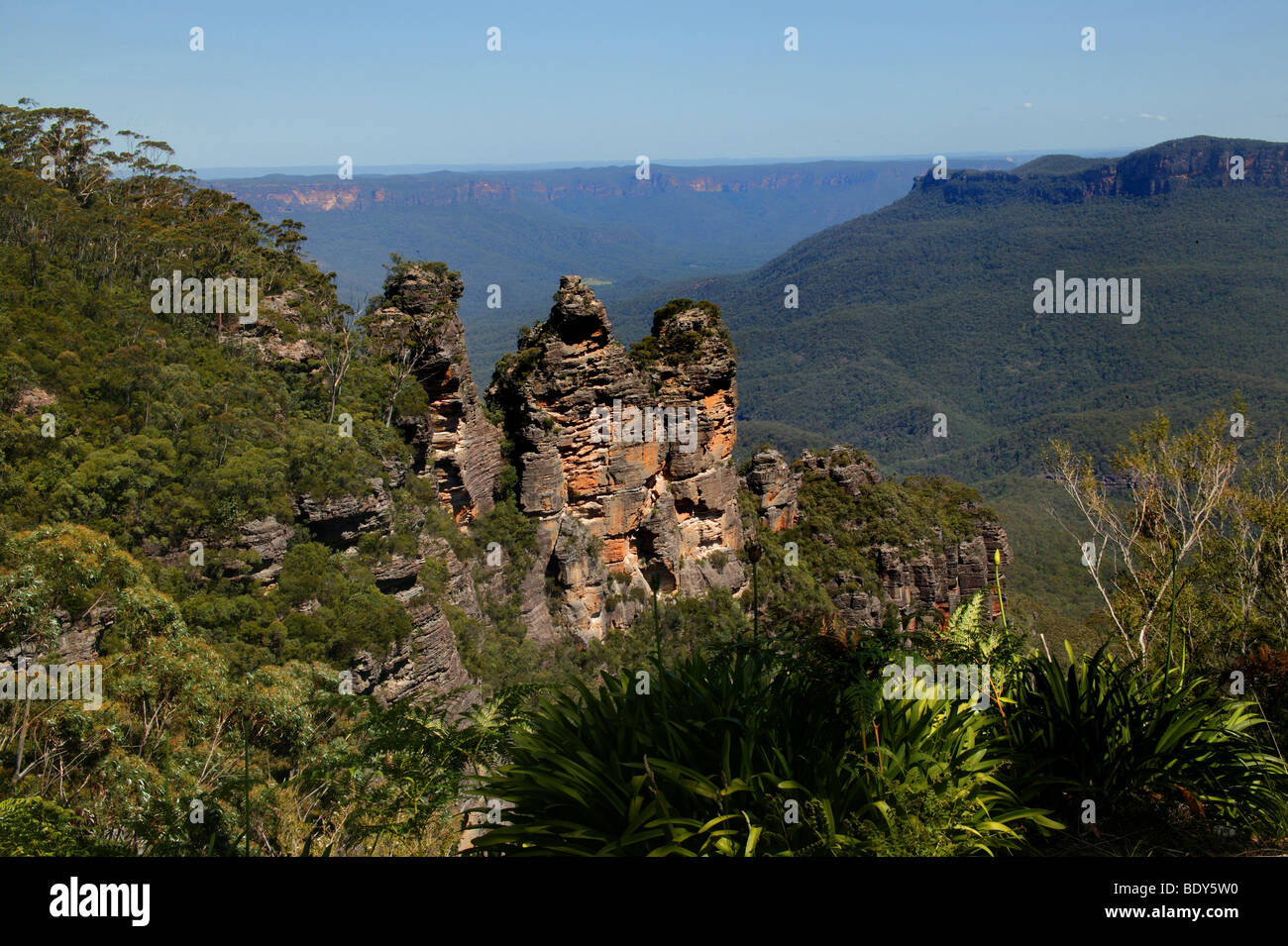 Australien, New South Wales, Blue Mountains, die drei Schwestern Stockfoto