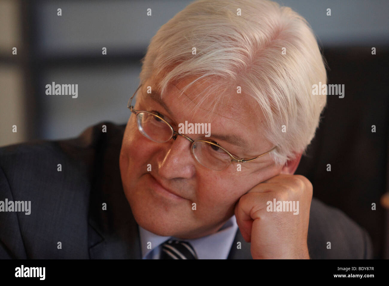 Der deutsche Außenminister, Vizekanzler und SPD Kanzler Kandidat Frank-Walter Steinmeier besucht Hooksiel im Rahmen seiner Stockfoto