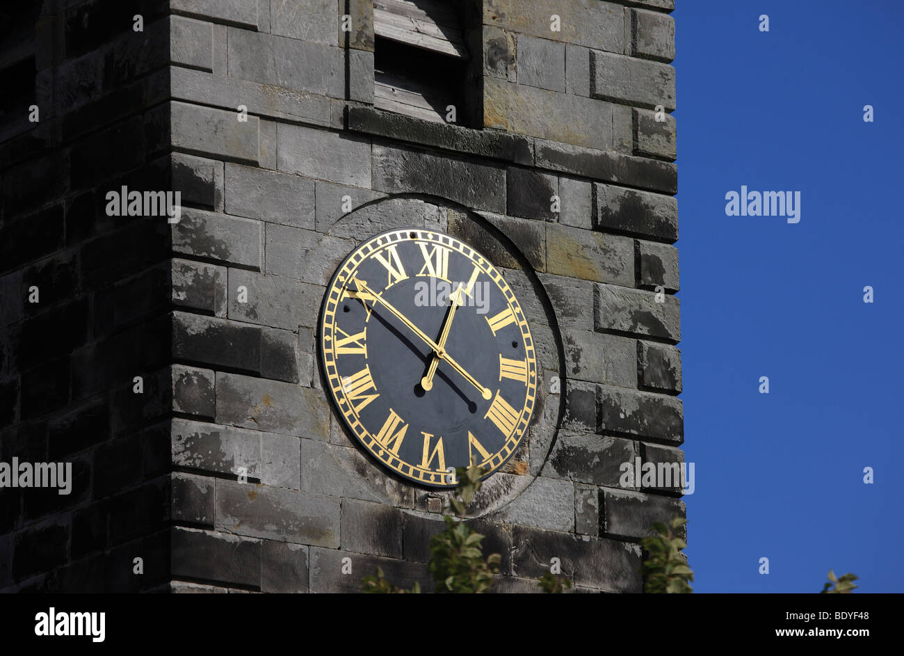 Uhr im Jahre 1783 Turm Stadthauses in der Küstenstadt Stadt Culross in Fife Stockfoto