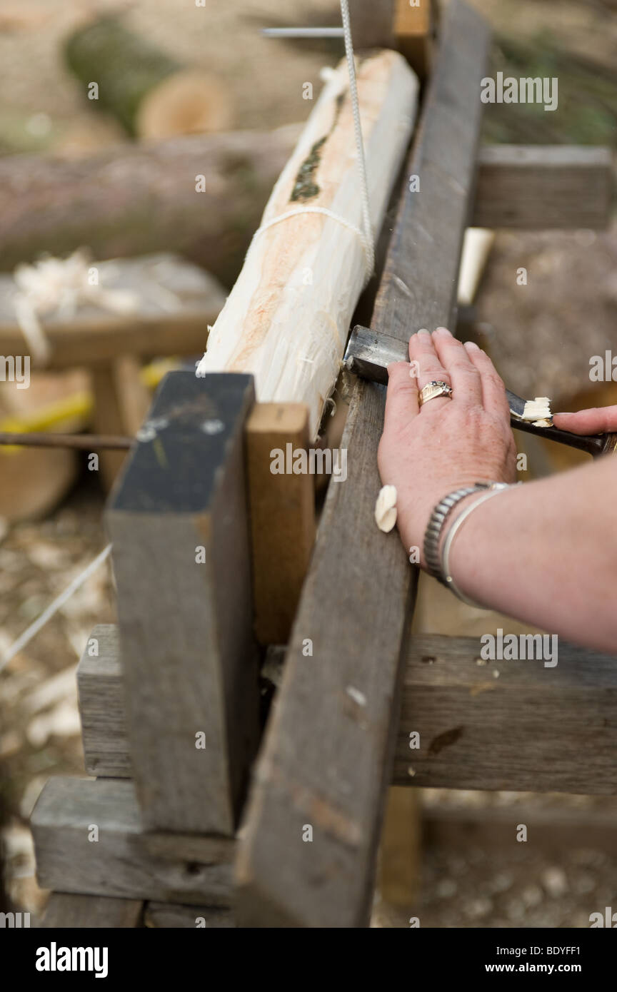 Traditionelle Holzbearbeitung Stockfotos Traditionelle