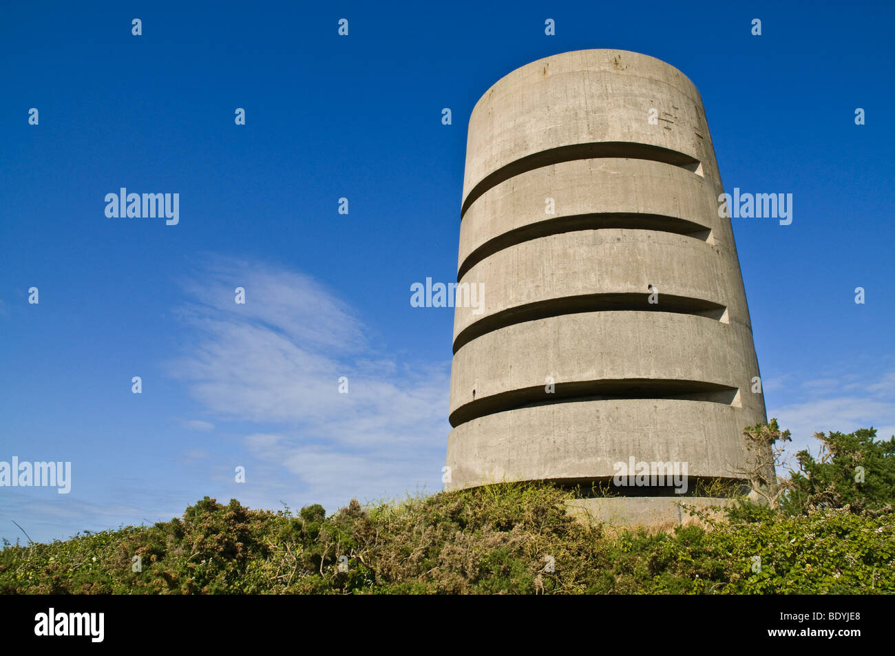 dh Pleinmont Tower nazi-Aussichtspunkt TORTEVAL GUERNSEY Deutscher Weltkrieg Zwei Betonbeobachtungstürme Kanal Inseln Festungsbefestigungen ii Stockfoto