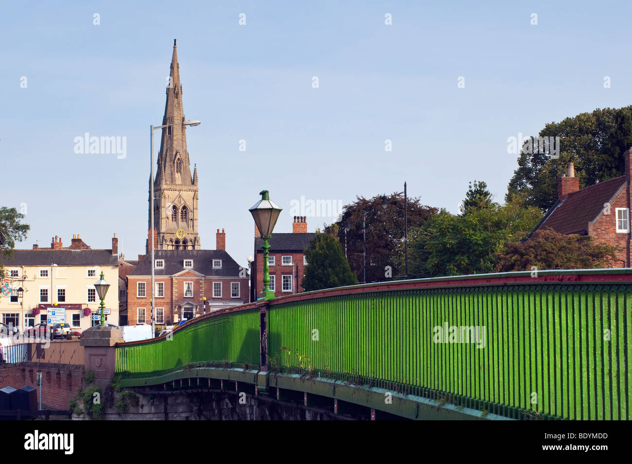 Newark von der "Great North Road" Brücke in Nottinghamshire, England, "Great Britain", "Großbritannien", GB, UK, EU Stockfoto