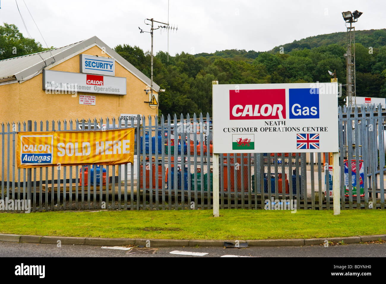 Calor Gas Center Aberdulais in der Nähe von Neath South Wales UK Stockfoto