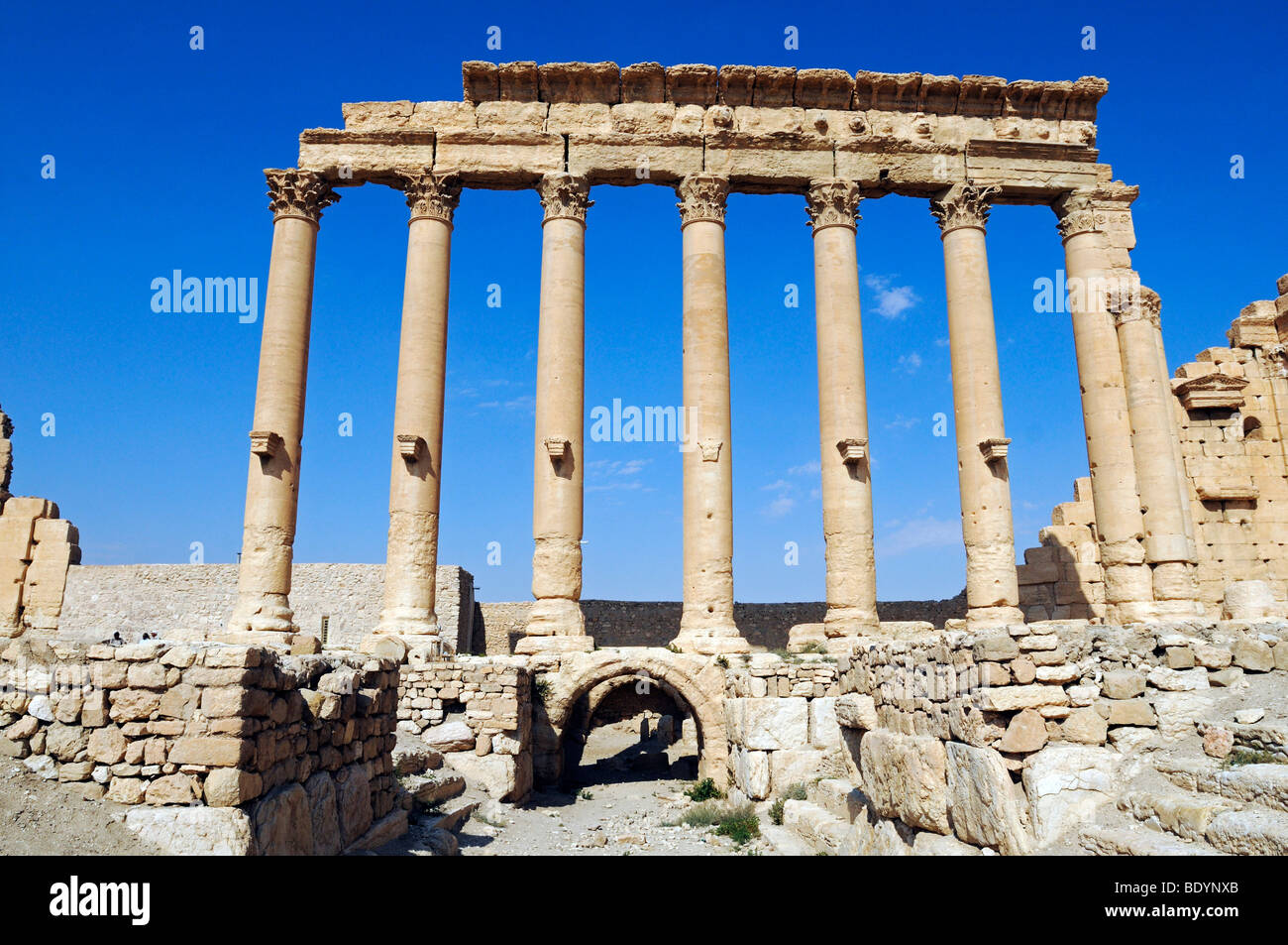 Tempel des Baal, Aglibol, Yarhibol, in den Ruinen von Palmyra archäologische Stätte, Tadmur, Syrien, Asien Stockfoto