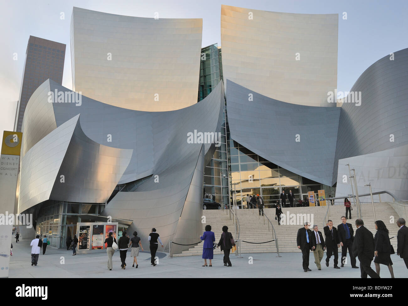 Walt Disney Concert Hall, Architekt Gehry, Eingangsbereich, Los Angeles, Kalifornien, USA Stockfoto