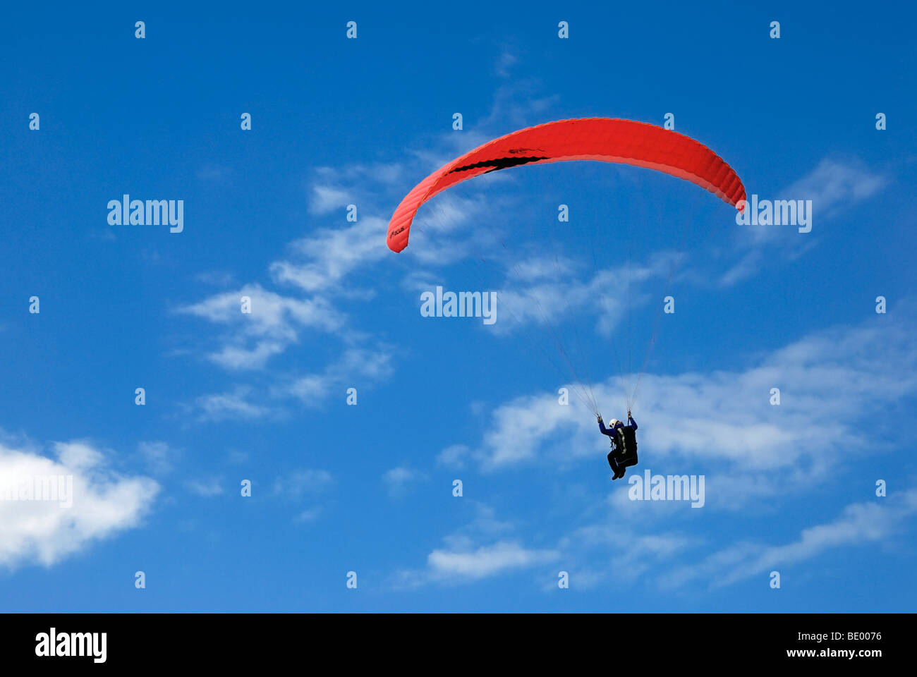 Flugsport, Paragleiter, Paragliding Stockfoto